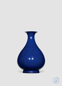 清雍正·霁蓝釉玉壶春瓶
