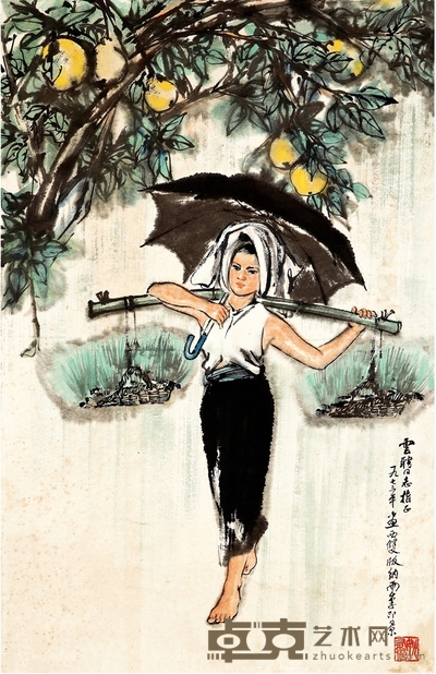 姚有信  版纳少女 74×48cm  