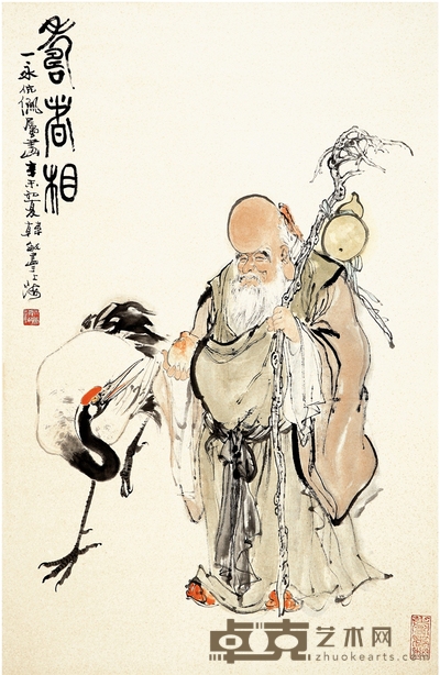 韩 敏  寿者相 103.5×66.5cm  