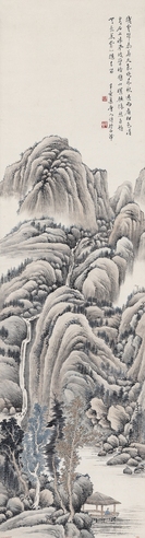 楼辛壶 溪山水阁图
