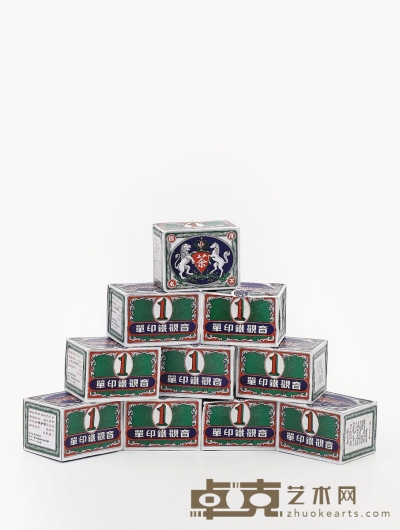 二十世纪八十年代·林铭记茶行狮马商标单印铁观音茶 十盒，净重：100g×10盒