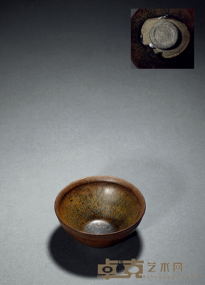 明·建窑油滴盏 高：6.4cm 直径：12.3cm