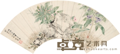 黄彭年 花卉 52.5×17cm