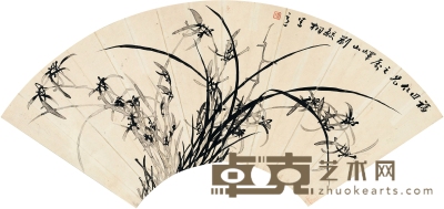 刘毓桐 墨兰图 49.5×18cm