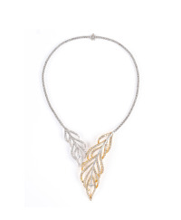 Andrea Raselli设计“Plume 羽毛”金镶钻石项链