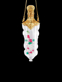 19世纪拿破仑三世时期 金镶水晶嗅盐瓶