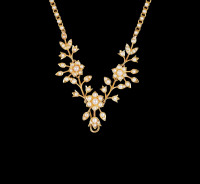 维多利亚时期 天然珍珠项链