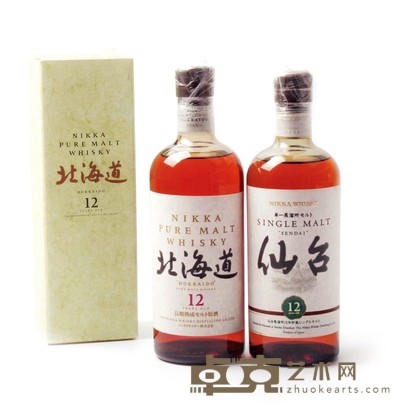 80年代Nikka北海道12年、仙台12年单一麦芽威士忌