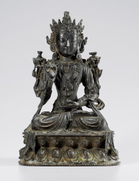 明•铜地藏菩萨坐像