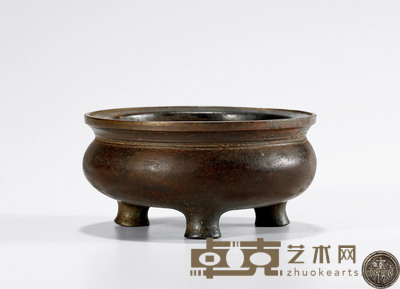 清•『宣德年制』款鬲炉 口径：12.7cm 高：6.3cm 重：1035克