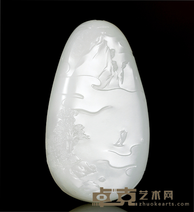 瞿利军 一帆风顺 白玉牌 65×38×13mm
重量:66g