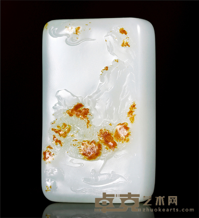 瞿利军 秋江归钓 白玉牌 55×33×19mm
重量:87.3g