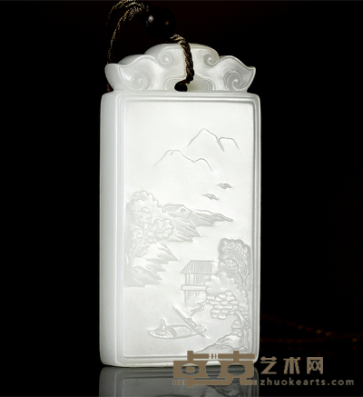 瞿利军 川林幽居 白玉牌 69×34×10mm
重量:62.7g