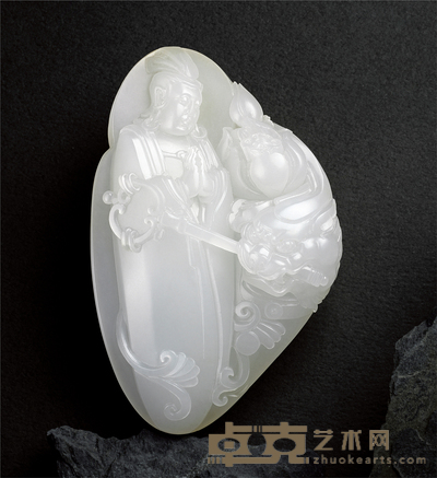 崔磊 大圆镜智 白玉摆件 71×42×22mm
重量:76.8g