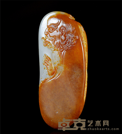 胡锡涛 悟道 白玉挂件 53×23×10mm
重量:25.1g