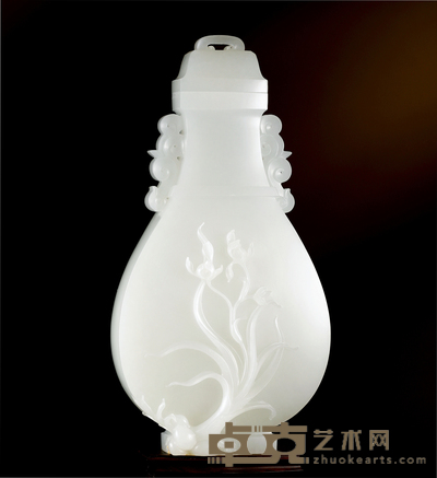 高毅进 兰香 白玉瓶 182×94×44mm 带座高225mm 重量:558g