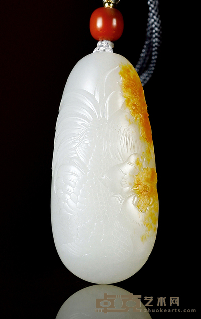 林金波 官上加官 白玉挂件 53×25×14mm
重量:30.0g