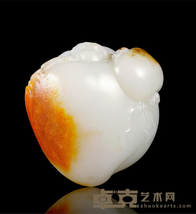 黄杨洪 如意三多 白玉把件 55×51×35mm
重量：135.9g