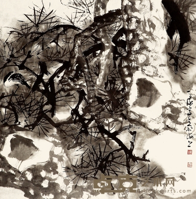 韩天衡 苍松图 68×67.5cm