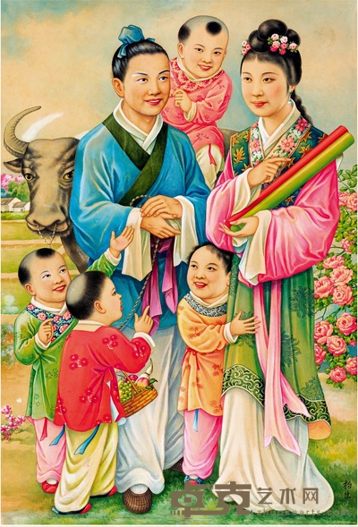周柏生 耕织兴家 76×51.5cm