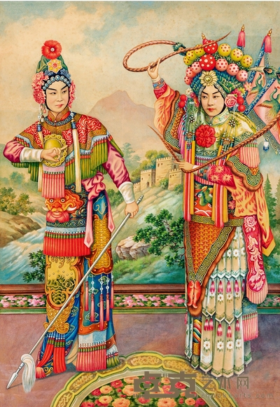 周柏生 花木兰与梁红玉 72×51cm