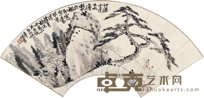 陈半丁 抱琴游山图 54.5×20cm