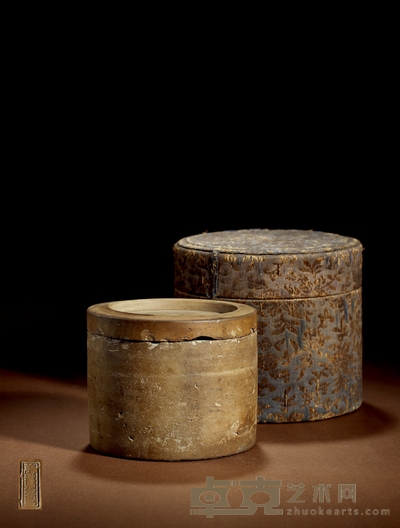 明·万礼张造款澄泥蛐蛐罐 高:10.2cm直径:12.5cm