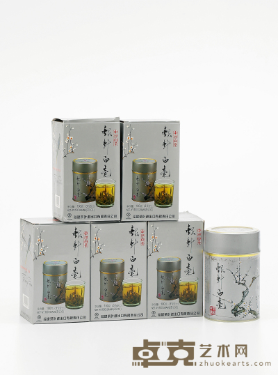 二十世纪九十年代末·新芽牌银针白毫茶 规格：五罐，净重：100g×5罐