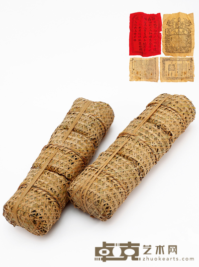 二十世纪八十年代·三票孙义顺老六安茶 规格:两条十二篓,总毛重:2852g,2881g