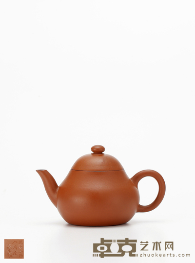 清中期·孟臣款朱泥梨式壶 高8.2cm 长13.5cm 容量200ml