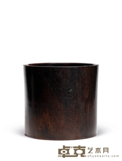 清·黄花梨笔海 高:20.5cm口径:22cm