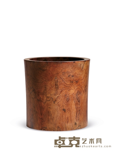 清·黄花梨笔海 高:21.3cm口径:21.5cm