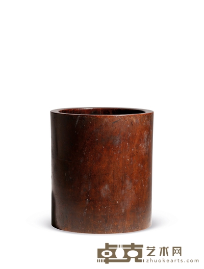清·黄花梨笔筒 高:15.7cm口径:14cm