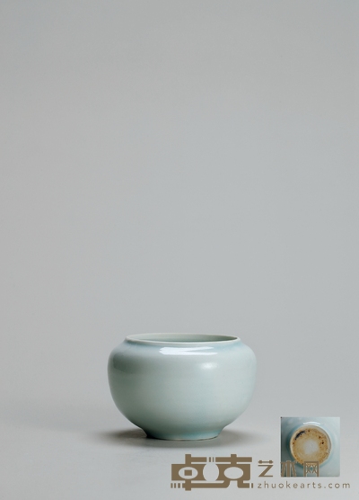 湖田窑青白釉水盂 高:6.5cm直径:9.8cm