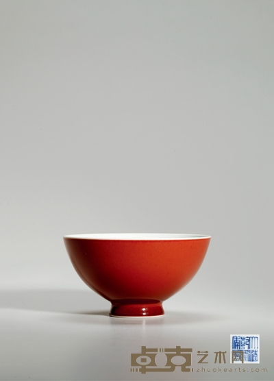 清乾隆·霁红釉鸡心碗 高:8.3cm直径:15cm
