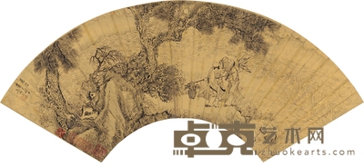 尤 求 仙人献寿图 52×17cm