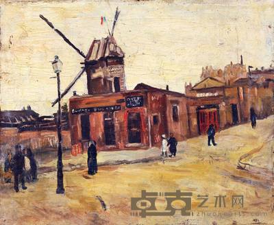 关 良 德拉加莱特红磨坊 34×40cm