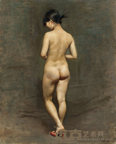 陈丹青 女人体 50×40cm