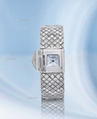 爱马仕  MEDOR系列 MEDOR MINI JOAILLERIE高级珠宝 18K白金镶嵌106颗钻石女款腕表