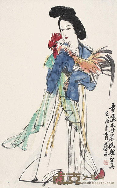 黄胄 1982年作 章怀太子墓 镜心 93×58cm