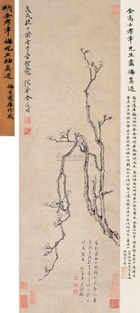 金俊明 1658年作 梅花 立轴