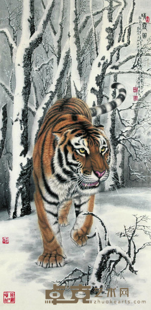 孟祥顺 2008年作 晴雪图 镜心 136×68cm