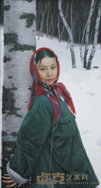 刘孔喜 2009年作 青春纪事之十一—寂静山林 122×66cm