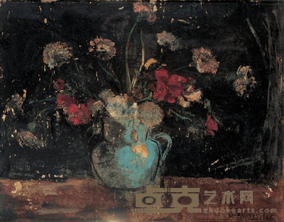 赵无极 1946年作 瓶花 40×50cm