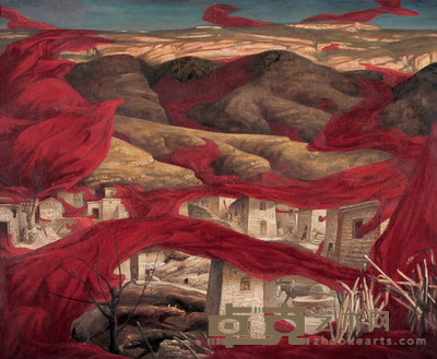 祁海峰 1996年作 红色涌动系列——蛰 130×159cm