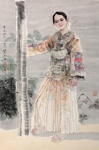 任继民 2006年作 苗花如玉 镜心