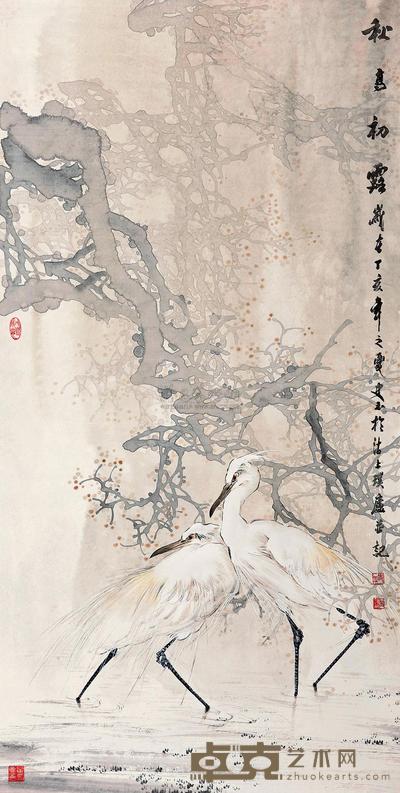 史玉 2007年作 秋高初露 镜心 136×68cm