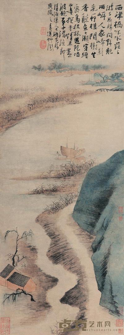 石涛 （传） 西津野航 立轴 103×38cm