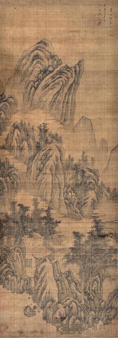 吴历 山清松云 立轴 121×43cm