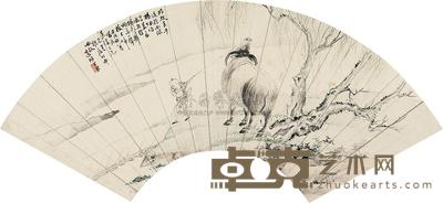 佚名 好放春牛 扇面 18×53cm